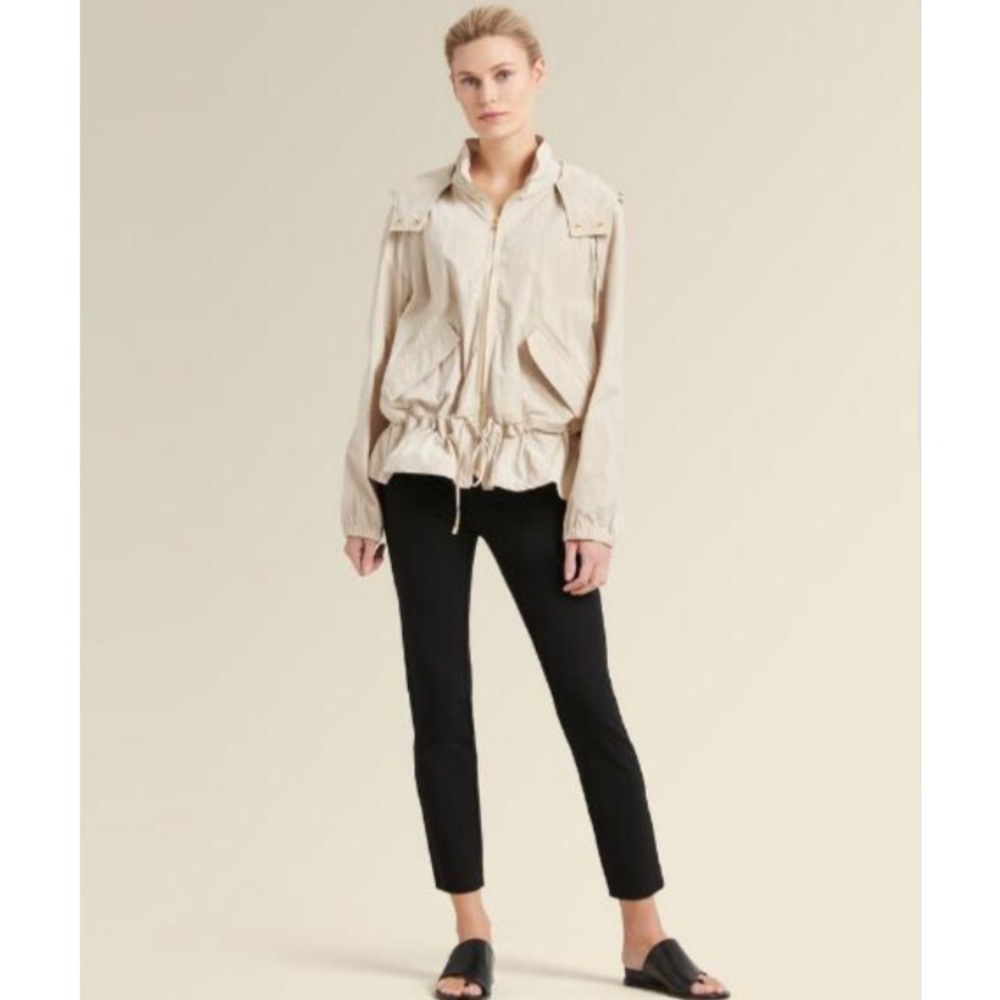 Donna Karan Drawstring Jacket in Stone
